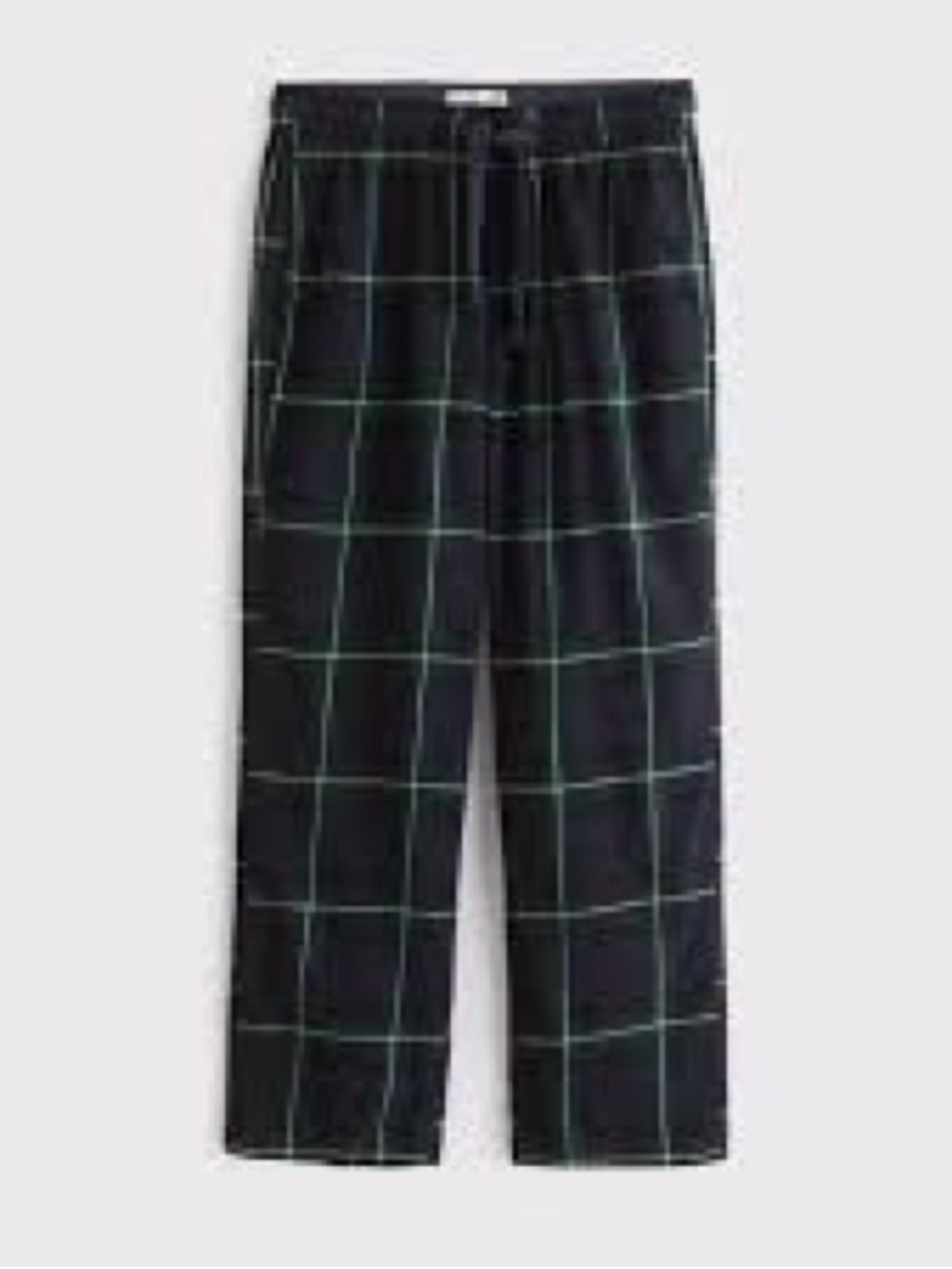 Abercrombie & Fitch Soft & Sleep Navy & Green Plaid Joggers | XL
